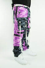 Load image into Gallery viewer, Purp &amp; Black Camo Cargos