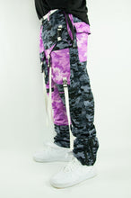 Load image into Gallery viewer, Purp &amp; Black Camo Cargos